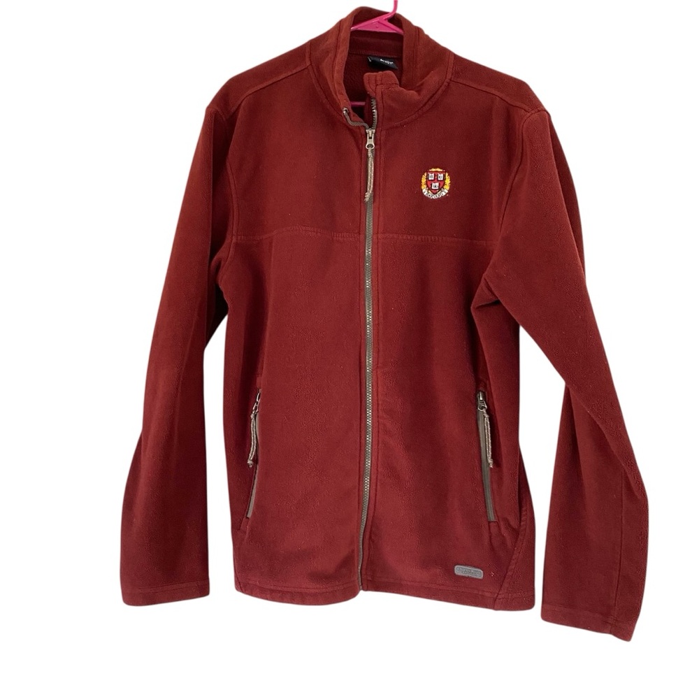 Charles River Harvard University Logo Fleece Academia Zip Up Men’s Jacket Large